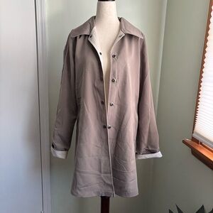 Centigrade Outerwear Reversible Trench Coat Large euc size XS polyester pockets
